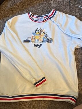 Bluey Graphic Crewneck Sweatshirt - White